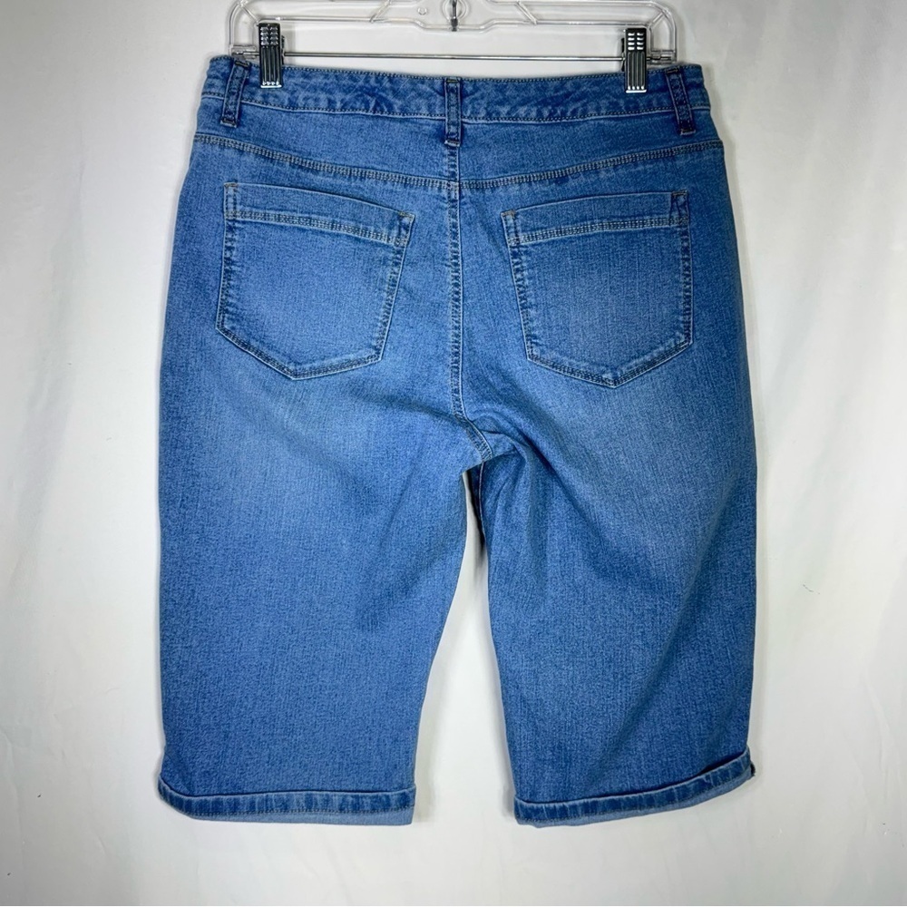 Style & Co. Denim Stretch Skimmer Bermuda Jean Shorts - Picture 3 of 6